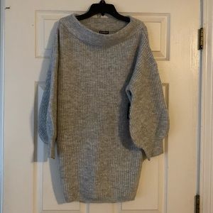 NWT EXPRESS TUNIC GRAY SWEATER MOCK NECK SIZE SMALL S NEW WITH TAGS GREY